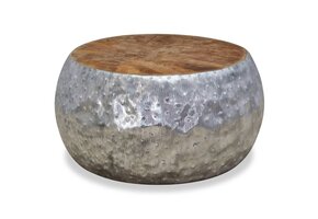 vidaXL Salontafel (60x60x30cm) - Aluminium & Teakhout - 48% Korting!