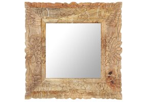vidaXL Spiegel 50x50 cm Massief Mangohout - Nu 65% Korting!