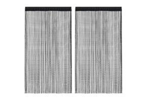 vidaXL Draadgordijnen 2 st. 140x250 cm Zwart - 54% Korting!