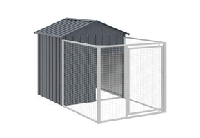 vidaXL Hondenhok met dak - Gegalvaniseerd Staal - 63% Korting!