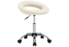 vidaXL Draaibare Eetkamerstoel Kunstleer Crème - 39% Korting!