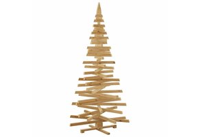 vidaXL Houten Kerstboom met Standaard - 210 cm - Bruin - 41% Korting!
