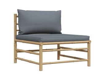 vidaXL Bamboe Middenbank met Kussens - 40% Korting!