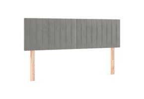 vidaXL Hoofdborden Fluweel Lichtgrijs (2 st) - 38% Korting!
