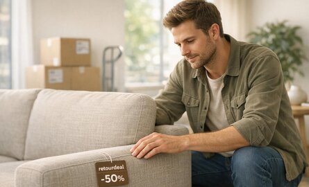 Retourdeals meubels: zo koop je zo-goed-als-nieuwe meubels voor de helft