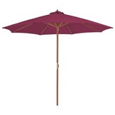 vidaXL Parasol Hout 300cm Bordeauxrood - 47% Korting!