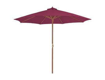 vidaXL Parasol Hout 300cm Bordeauxrood - 47% Korting!