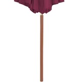 vidaXL Parasol Hout 300cm Bordeauxrood - 47% Korting!