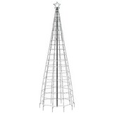 vidaXL LED-kerstboom met spikes 570 LEDs koud wit 300 cm