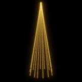 vidaXL Vlaggenmast Kerstboom 732 LED's Warmwit 500cm - 62% Korting