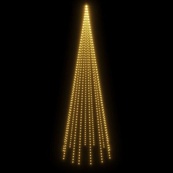 vidaXL Vlaggenmast Kerstboom 732 LED's Warmwit 500cm - 62% Korting