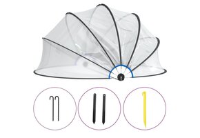 vidaXL Zwembadoverkapping rond 467x234 cm PVC