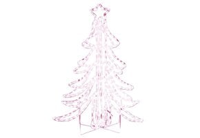 vidaXL Kerstfiguur kerstboom met warmwitte LED's 87x87x93 cm