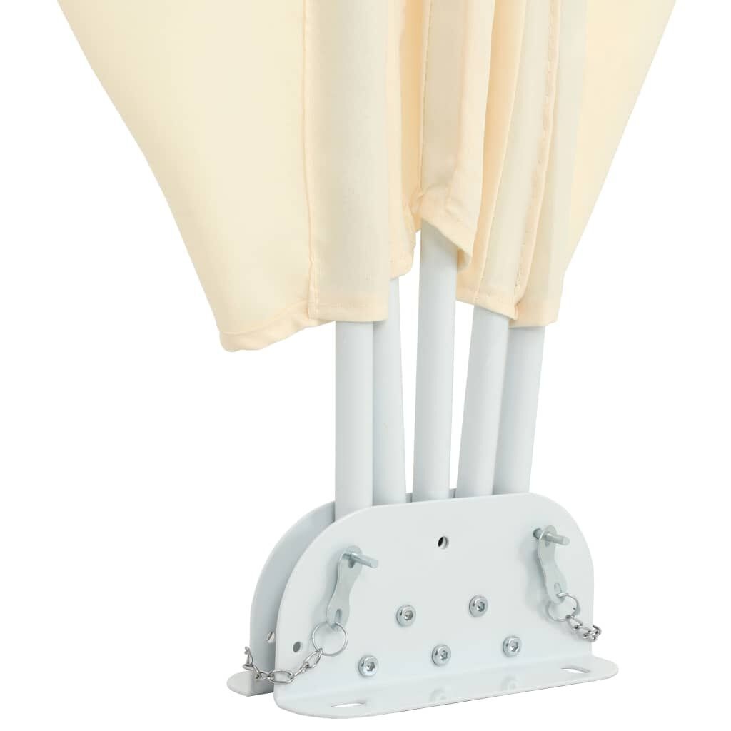 vidaXL Terrasscherm inklapbaar 240x160 cm crème