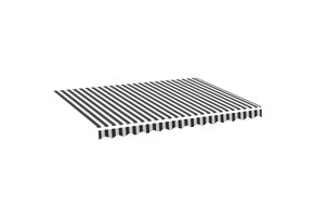 vidaXL Vervangingsdoek voor luifel 3,5x2,5 m antracietkleurig en wit