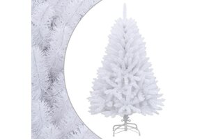 vidaXL Kunstkerstboom met scharnieren en standaard 120 cm wit