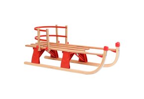 vidaXL Sneeuwslee met rugleuning inklapbaar 119 cm hout