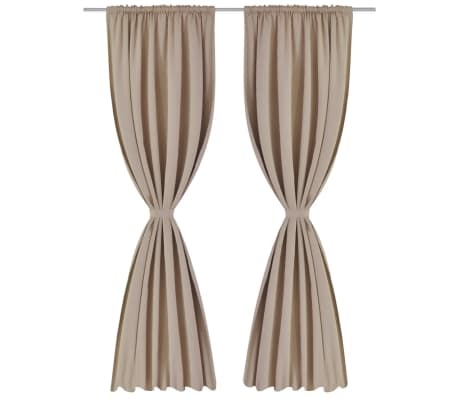 vidaXL Gordijnen (2 stuks, crème) - 73% Korting!