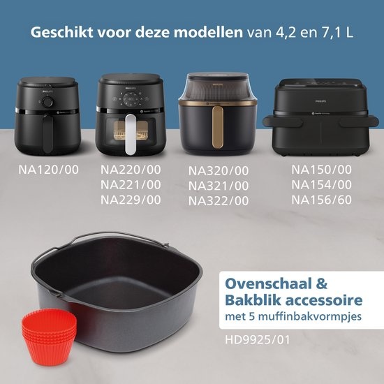 Philips Airfryer Accessoireset met Muffinvormen - 42% Korting!