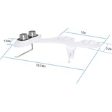 Bidet opzetstuk voor toilet, niet-elektrisch bidet toiletopzetstuk met toiletpapierhouder, inzet voor WC, zelfreinigende dubbele sproeiers, instelbare drukschakelaar voor koud en warm water