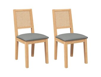 vidaXL Eetkamerstoelen Set (2 st) Massief Hout - 42% Korting!