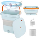 Mini-opvouwbare wasmachine, kleine draagbare elektrische wasmachine, mobiele wasmachine met sterilisatie, inklapbaar, wasmachine voor reizen, wasmachine voor ondergoed, sokken, kinderkleding (blauw)