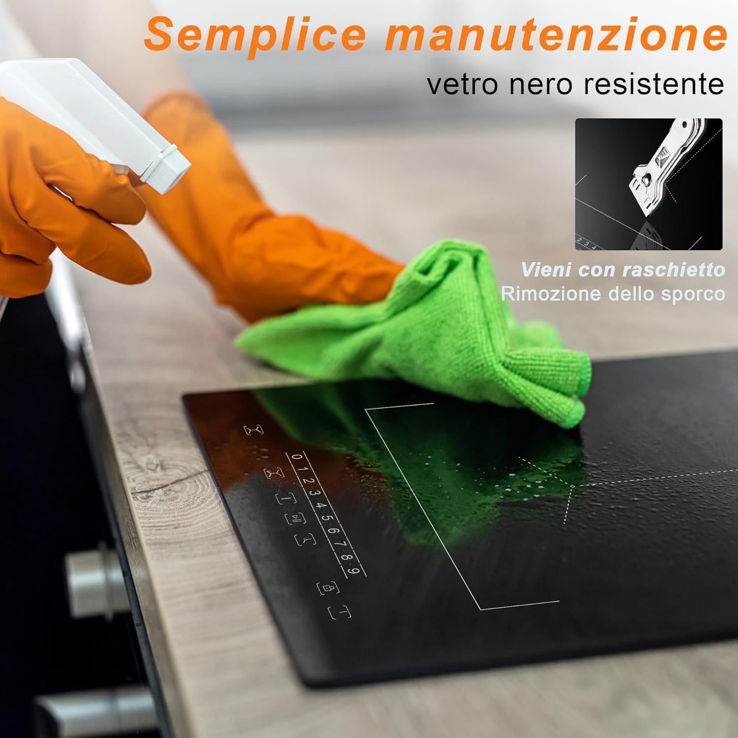 Induction Hob 30cm 3500W Plug in, Jessier 2 Zones Electric Hob with Flexible Zone for BBQ, Built-in Hob with 9 Power Levels Setting, Pause Function, Timer, Child Lock Black