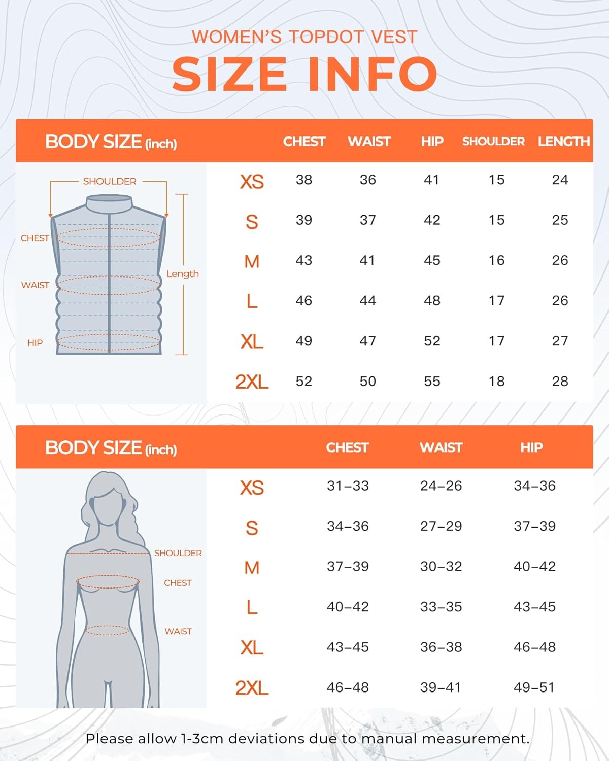 Topdot Gewatteerd verwarmd vest voor dames met 16000mAh 7,4V accupakket, Lights-Out Design 10 verwarmingszones verwarmd damesvest