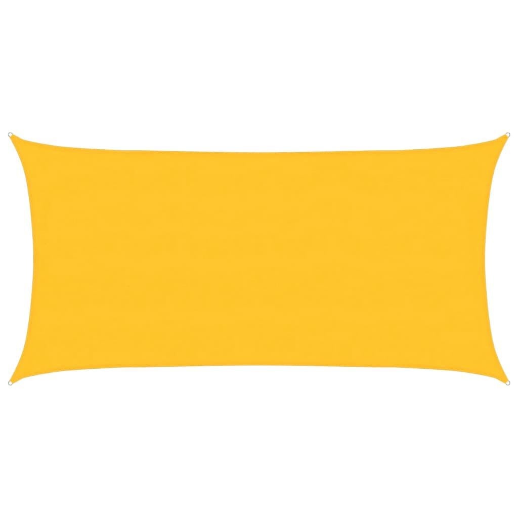 vidaXL Zonnezeil 160 g/m² rechthoekig 4x7 m HDPE geel