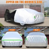 Autohoes, outdoor, waterdicht, geschikt voor 2007-2024, Fiat 500, 500C, 500E, Abarth 500, zomer, volledige garage, autozeil, afdekzeil, buitenafdekking voor regen, zon, stof, uv-bescherming,