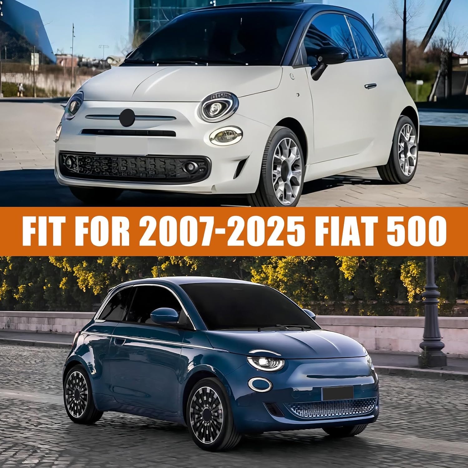 Autohoes, outdoor, waterdicht, geschikt voor 2007-2024, Fiat 500, 500C, 500E, Abarth 500, zomer, volledige garage, autozeil, afdekzeil, buitenafdekking voor regen, zon, stof, uv-bescherming,