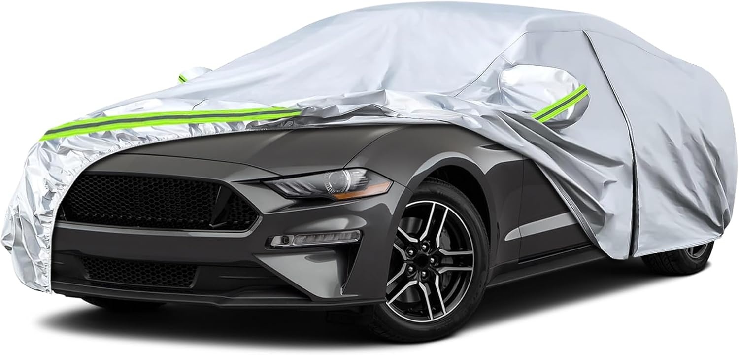 Autohoes, outdoor, waterdicht, geschikt voor 2007-2024, Fiat 500, 500C, 500E, Abarth 500, zomer, volledige garage, autozeil, afdekzeil, buitenafdekking voor regen, zon, stof, uv-bescherming,