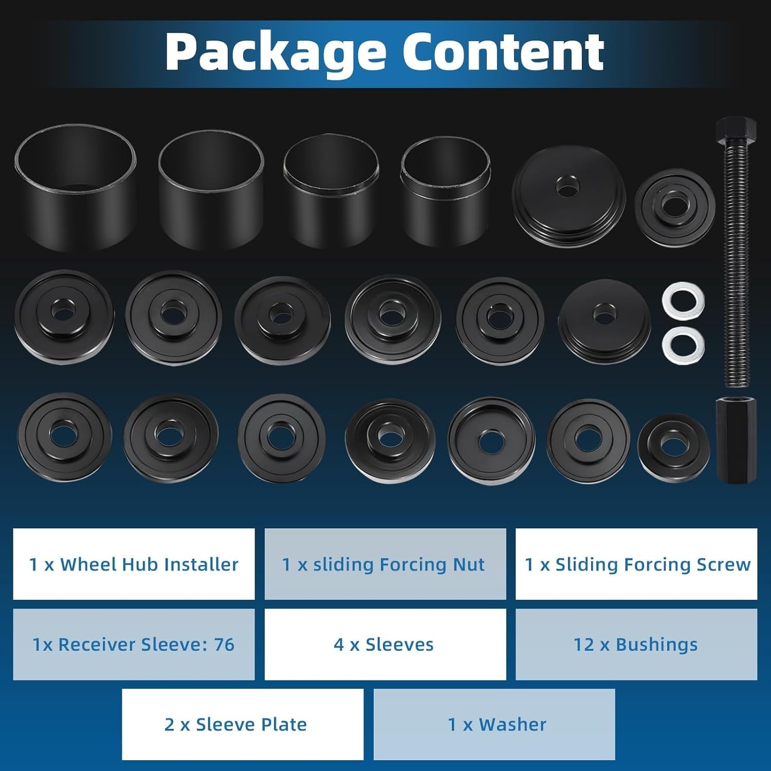 FreeTec FWD Voorwiel Tool Kit Drive Lager Verwijdering Adapter Nieuwe Trekker Katrol 21 st Tool Kit