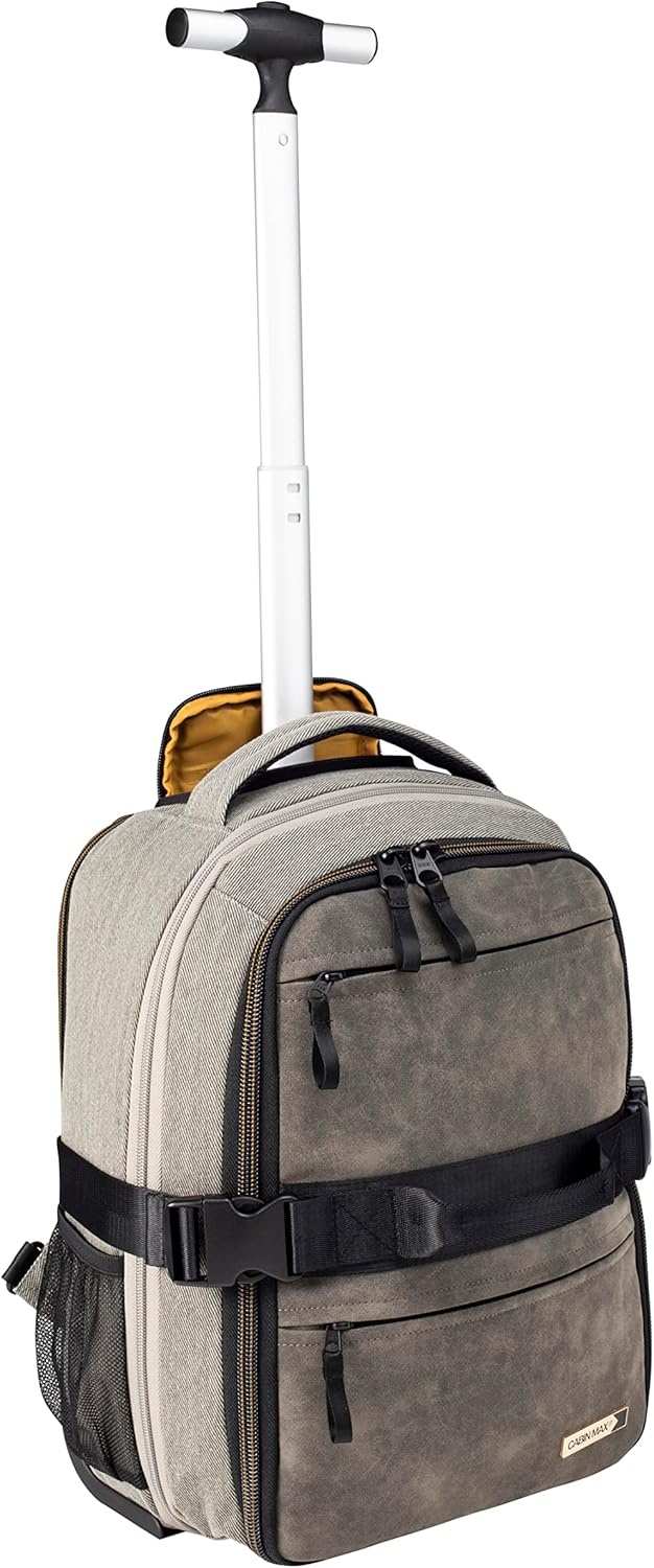 Cabin Max Evos onderstoel tas 40x30x15-40x30x20 cm lichtgewicht rugzak trolley handbagage voor KLM Wizzair BA easyJet Ryanair Transavia – uitbreidbare cabine bagage