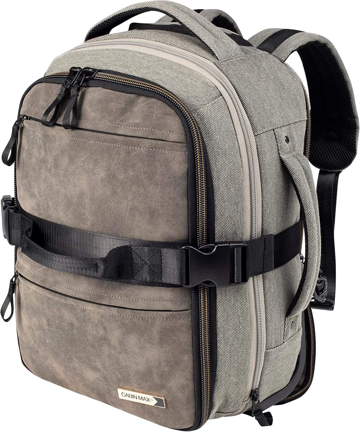 Cabin Max Evos onderstoel tas 40x30x15-40x30x20 cm lichtgewicht rugzak trolley handbagage voor KLM Wizzair BA easyJet Ryanair Transavia – uitbreidbare cabine bagage