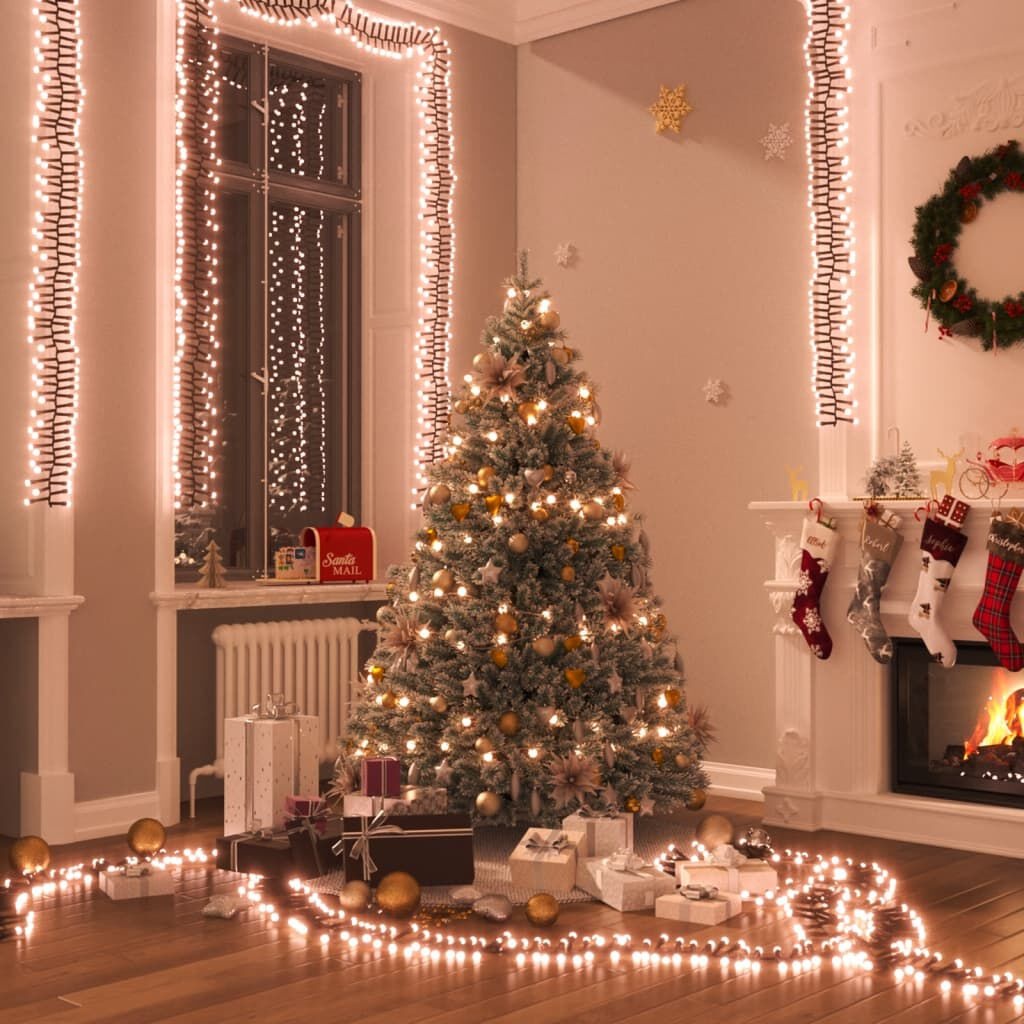 vidaXL Lichtslinger Cluster 2000 LED's Warmwit 17m - 60% Korting!