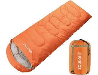 SOULOUT Sleeping Bag 3-4 Season Warm Weather and Winter, Lightweight, Waterproof – Great for Adults & Kids - Excellent Camping Gear Equipment, Traveling, and Outdoor Activities