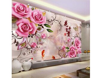 Deike Mild 5D Diamond Painting kit, volledige boor, roze, diamond painting, strass, schilderij, handgemaakt, woonkamer, slaapkamer, wanddecoratie, 120 x 50 cm