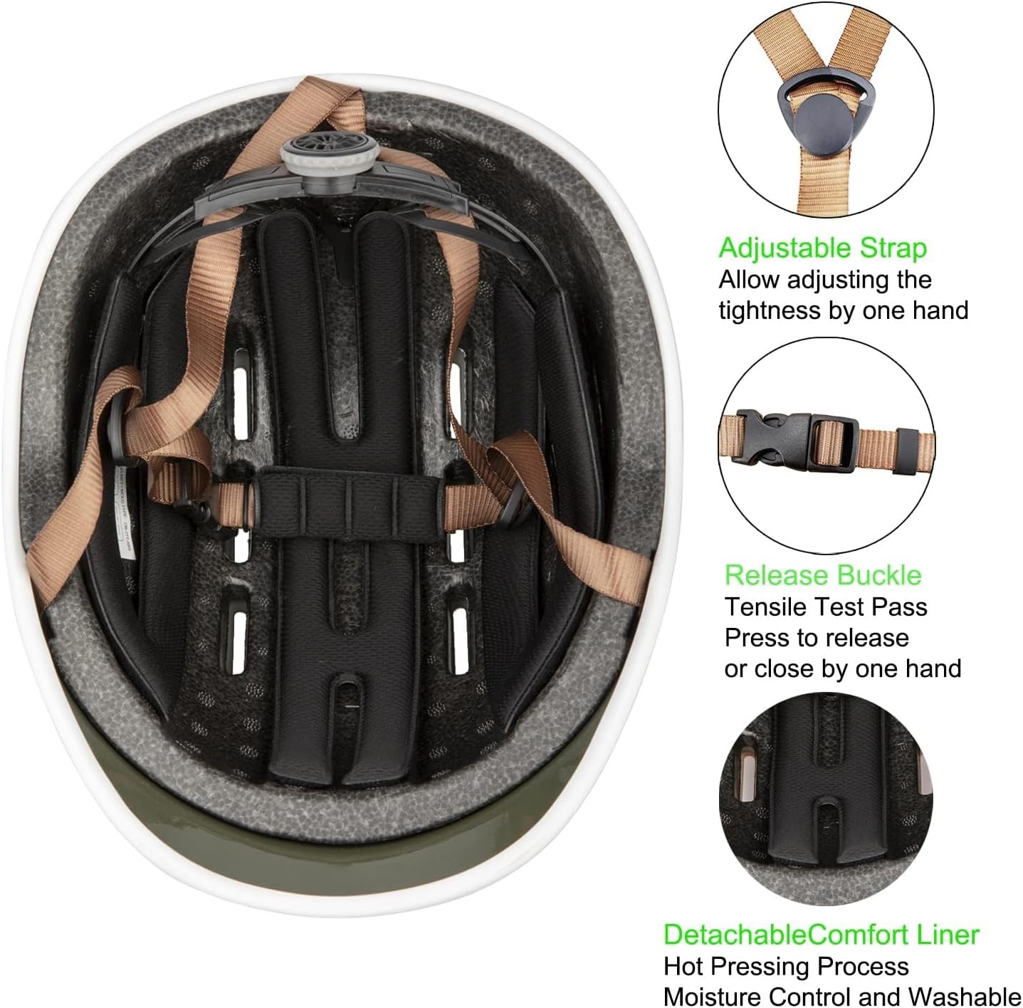 OnBros Fahrradhelm für Herren und Damen - Retro Urban Commuter Helm für Frauen - Verstellbar 56-61CM