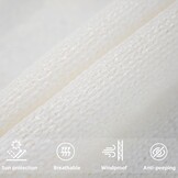 SUNNY GUARD Zonnezeil Zonnescherm Rechthoekig 4x5m HDPE Waterdoorlatend UV-bescherming voor patio,Tuin, Buitenkant, Terras, Kleur beige