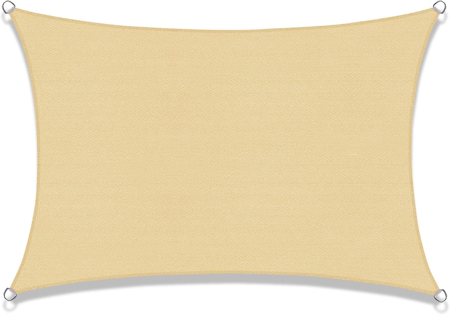 SUNNY GUARD Zonnezeil Zonnescherm Rechthoekig 4x5m HDPE Waterdoorlatend UV-bescherming voor patio,Tuin, Buitenkant, Terras, Kleur beige