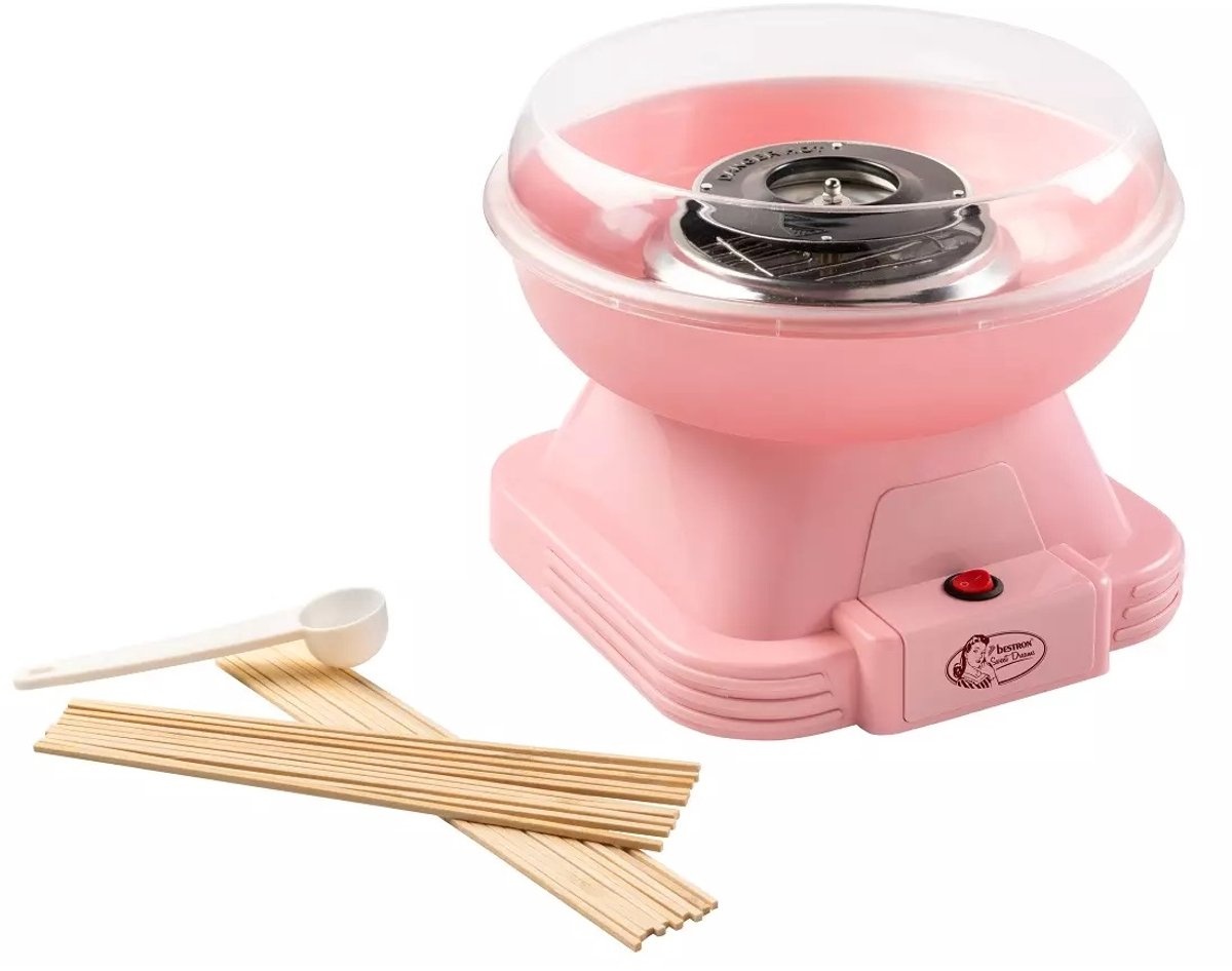 Bestron Suikerspinmachine Roze - 59% Korting - incl. stokjes & lepel