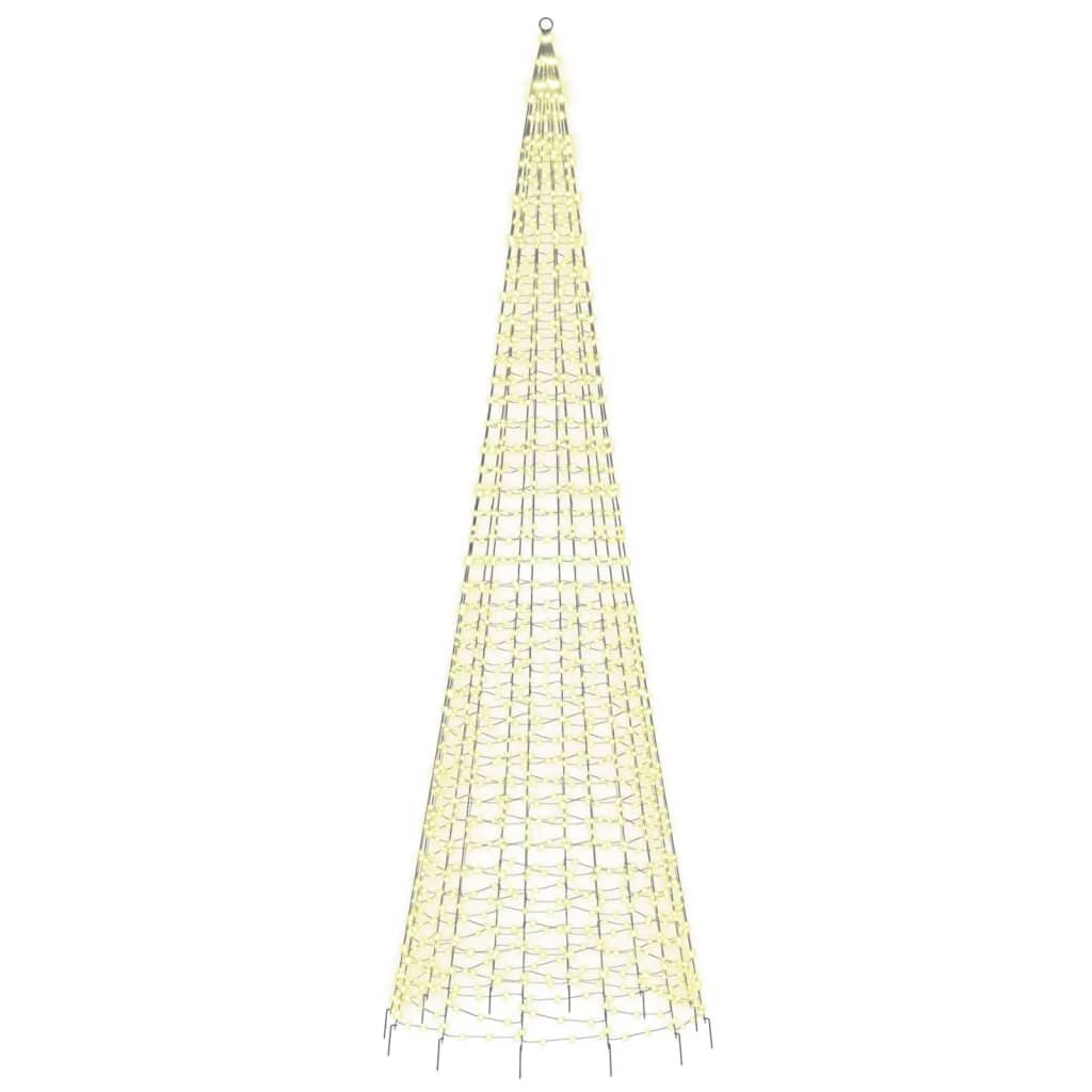 vidaXL Kerstboom aan Vlaggenmast - 500cm - 1534 LEDs - 66% Korting!