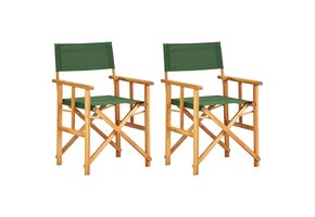 vidaXL Regisseursstoelen 2x Massief Hout - 73% Korting