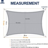 HAIKUS Zonnezeil 3x5m Zand - Waterdicht & UV-beschermend (28% Korting!)