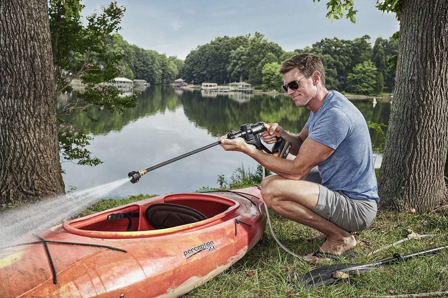 WORX Hydroshot WG625E.2: Draagbare Hogedrukreiniger - 28% Korting