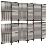 vidaXL Kamerscherm 6 Panel Poly Rattan Bruin - 54% Korting