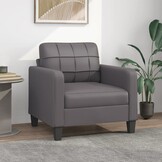 vidaXL Fauteuil Kunstleer Grijs - 56% Korting!