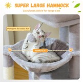 PETEPELA Krabpaal 104cm Grijs | 32% Korting | Ruime Holtes & Hangmat