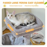 PETEPELA Krabpaal 104cm Grijs | 32% Korting | Ruime Holtes & Hangmat